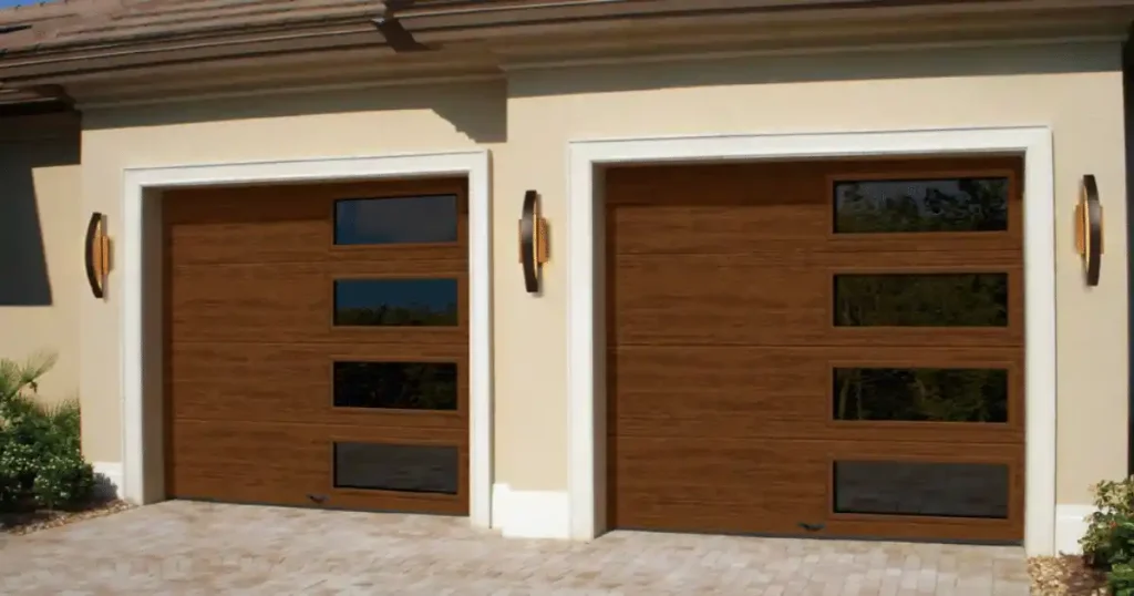 wooden door with metal door frame